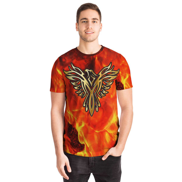 65 MCMLXV Unisex Cosplay Golden Phoenix Firebird Print T-Shirt - 65mcmlxv