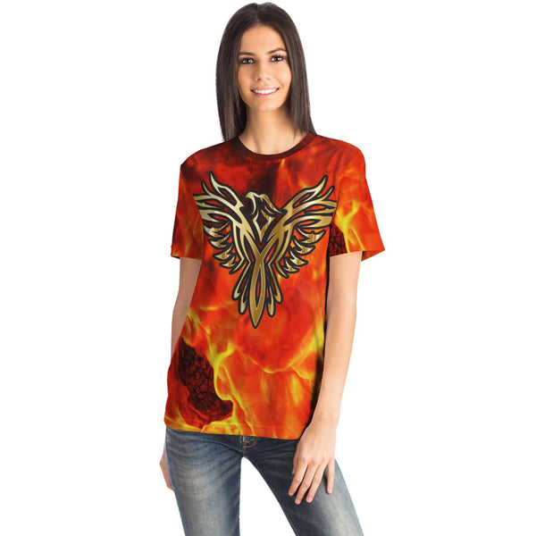 65 MCMLXV Unisex Cosplay Golden Phoenix Firebird Print T-Shirt - 65mcmlxv