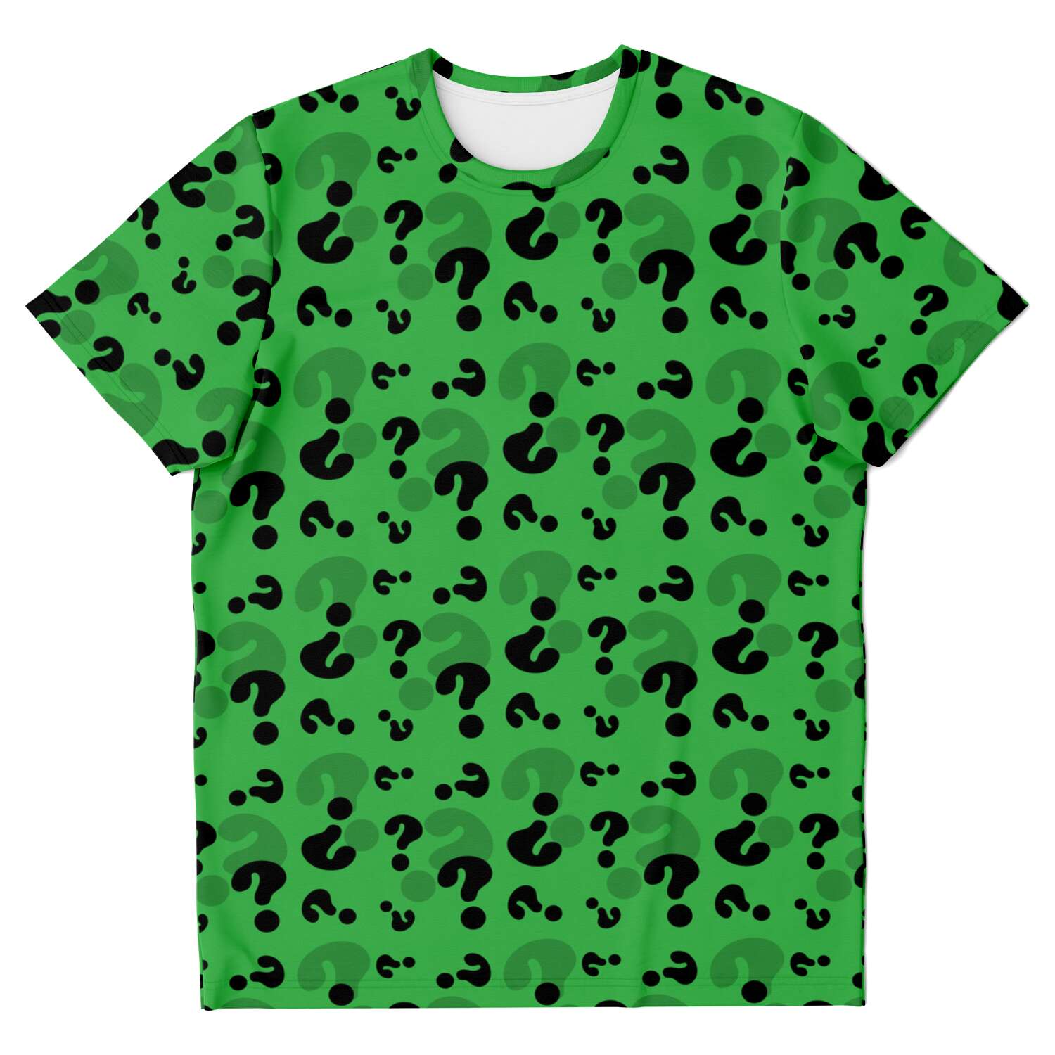 65 MCMLXV Unisex Cosplay Green Question Marks T-Shirt - 65mcmlxv