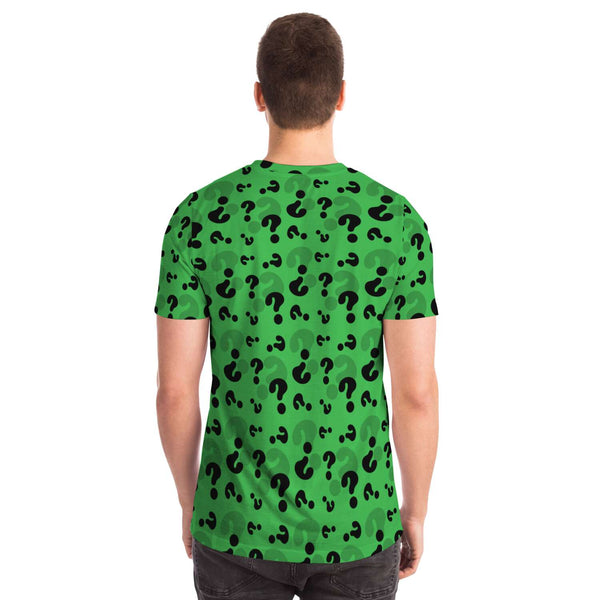 65 MCMLXV Unisex Cosplay Green Question Marks T-Shirt - 65mcmlxv