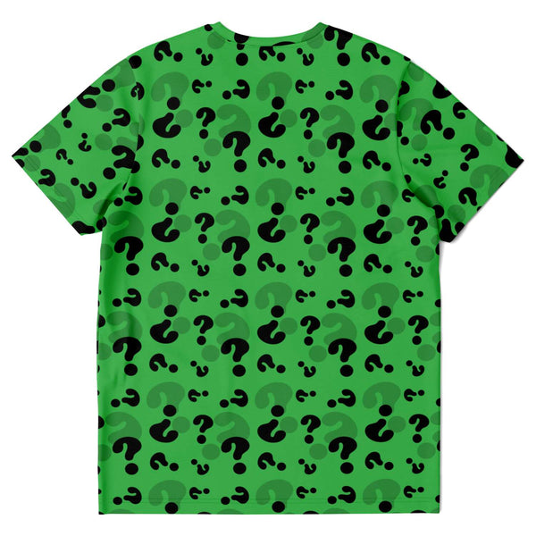 65 MCMLXV Unisex Cosplay Green Question Marks T-Shirt - 65mcmlxv
