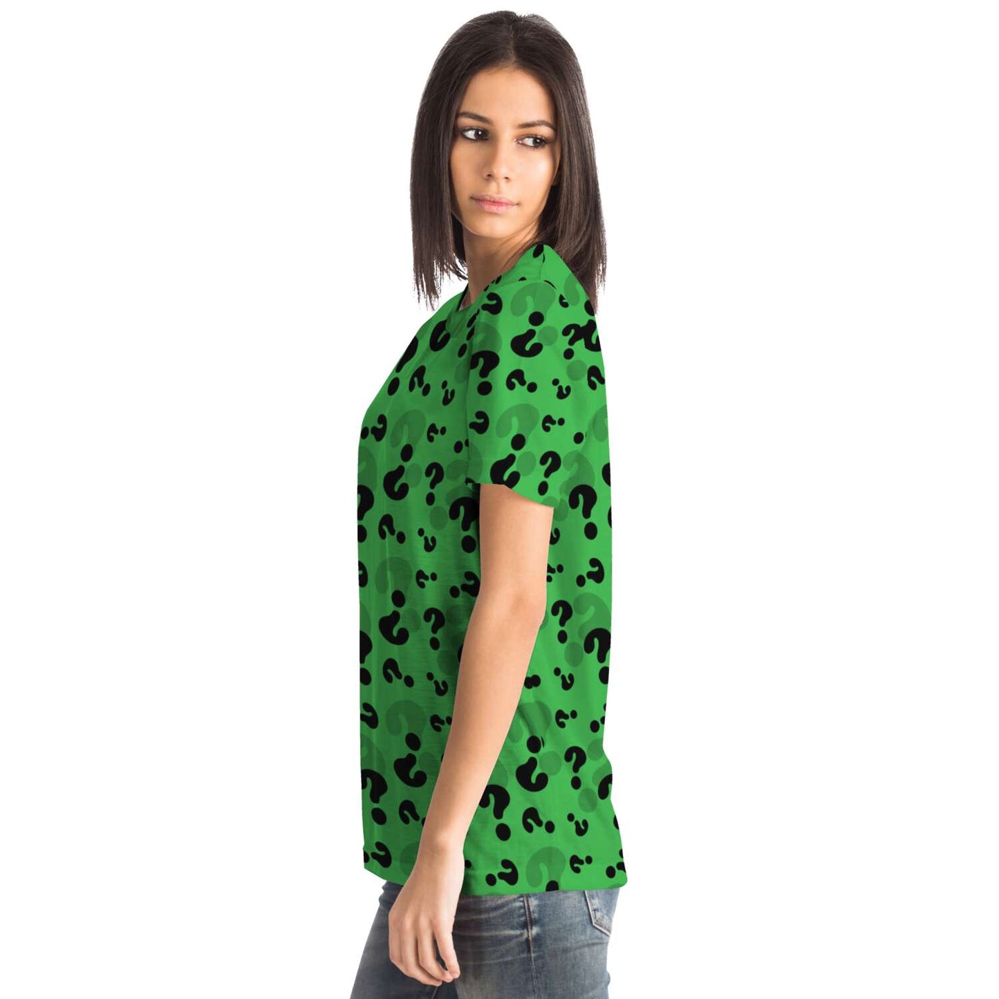 65 MCMLXV Unisex Cosplay Green Question Marks T-Shirt - 65mcmlxv