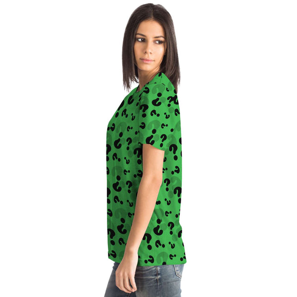 65 MCMLXV Unisex Cosplay Green Question Marks T-Shirt - 65mcmlxv