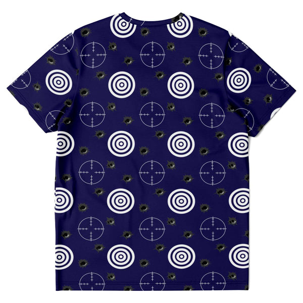 65 MCMLXV Unisex Cosplay Navy Bullseye and Crosshairs T-Shirt - 65mcmlxv