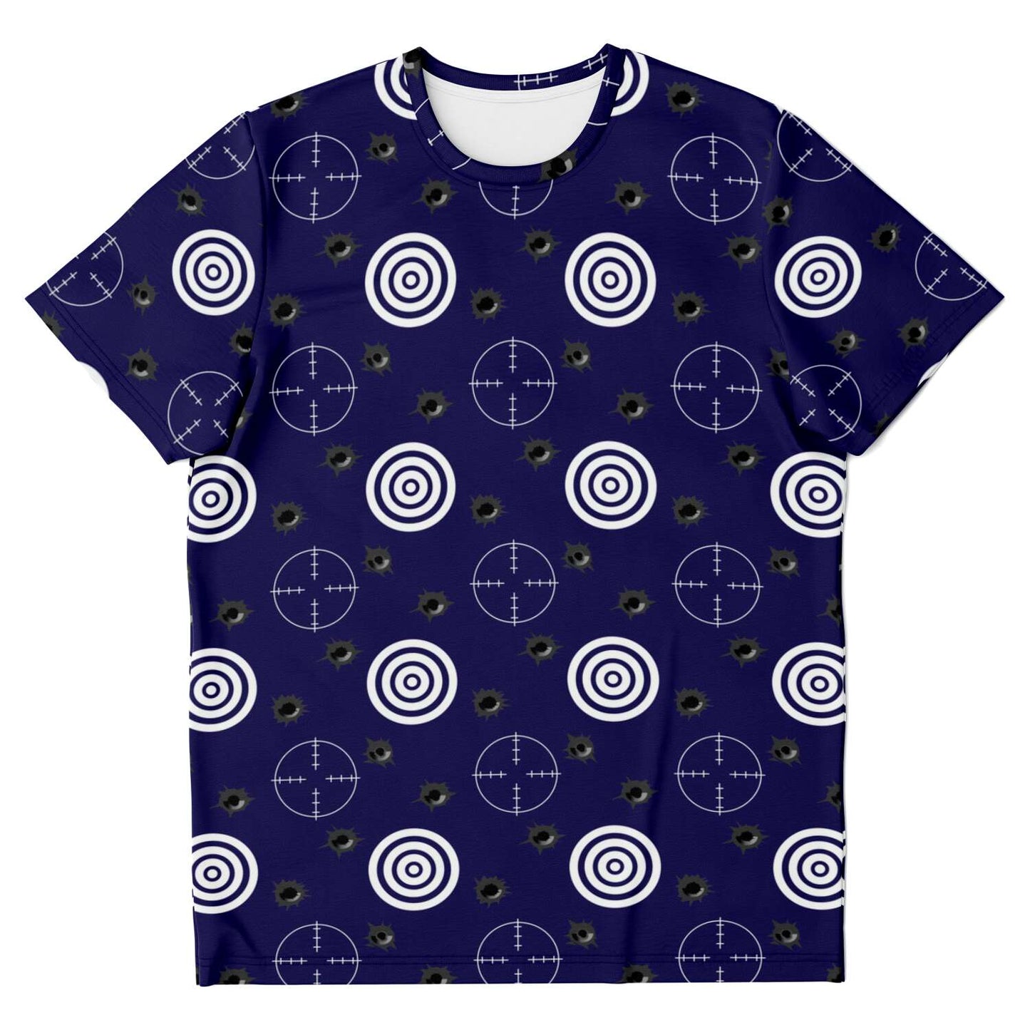 65 MCMLXV Unisex Cosplay Navy Bullseye and Crosshairs T-Shirt - 65mcmlxv