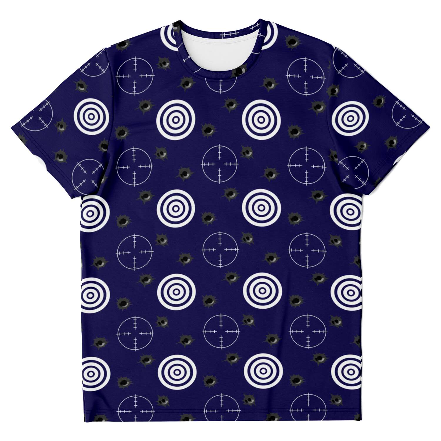 65 MCMLXV Unisex Cosplay Navy Bullseye and Crosshairs T-Shirt - 65mcmlxv