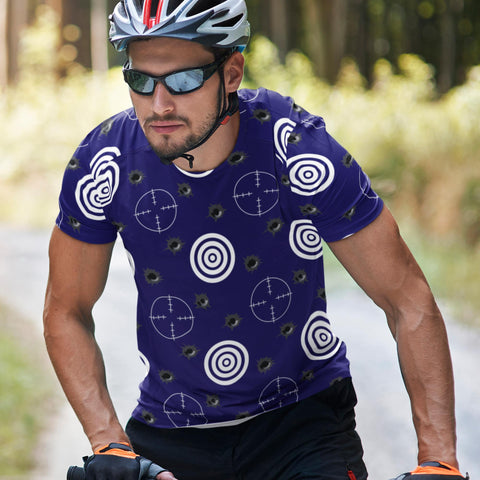 65 MCMLXV Unisex Cosplay Navy Bullseye and Crosshairs T-Shirt - 65mcmlxv