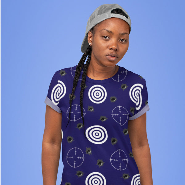 65 MCMLXV Unisex Cosplay Navy Bullseye and Crosshairs T-Shirt - 65mcmlxv