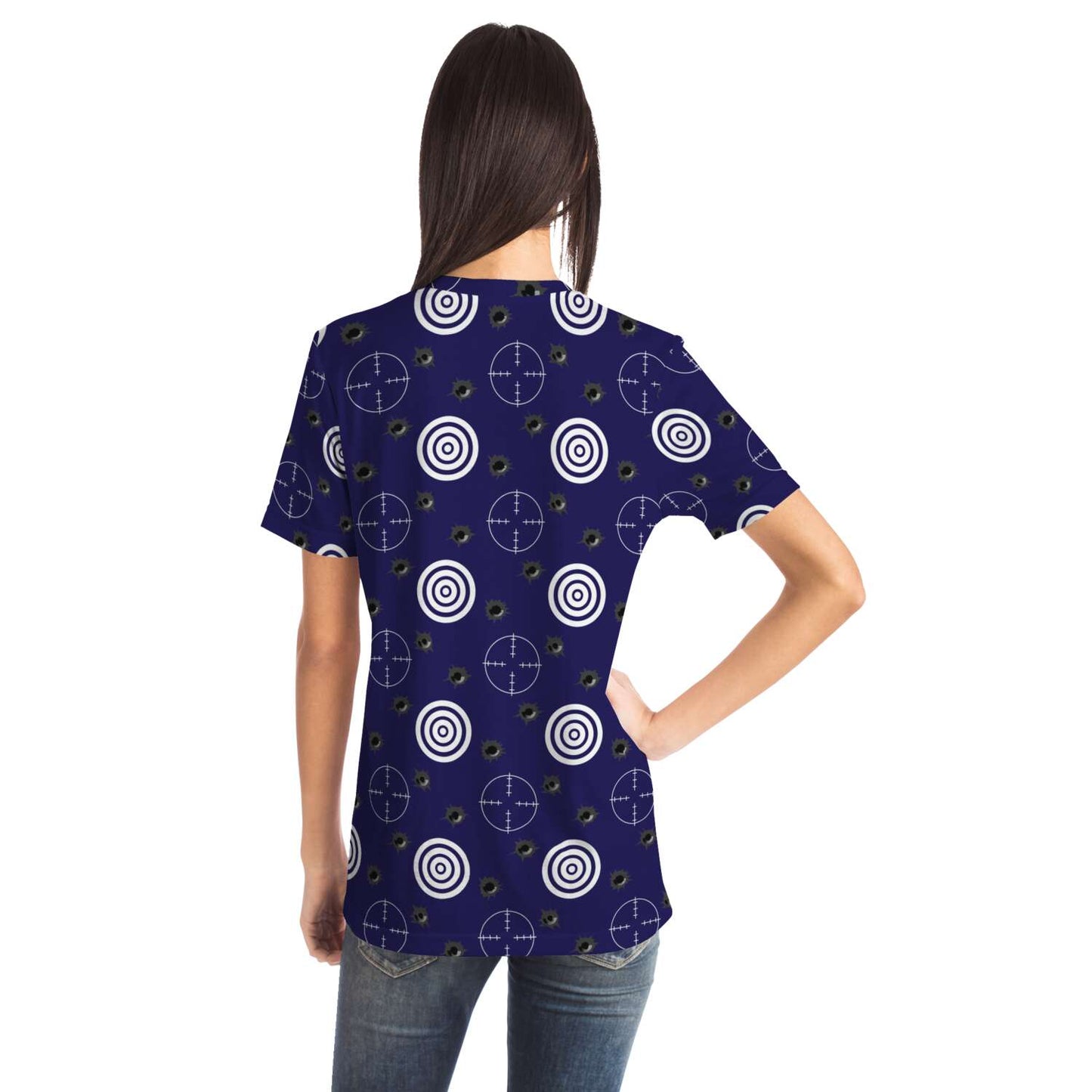 65 MCMLXV Unisex Cosplay Navy Bullseye and Crosshairs T-Shirt - 65mcmlxv
