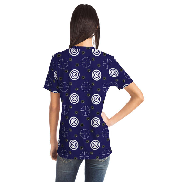 65 MCMLXV Unisex Cosplay Navy Bullseye and Crosshairs T-Shirt - 65mcmlxv