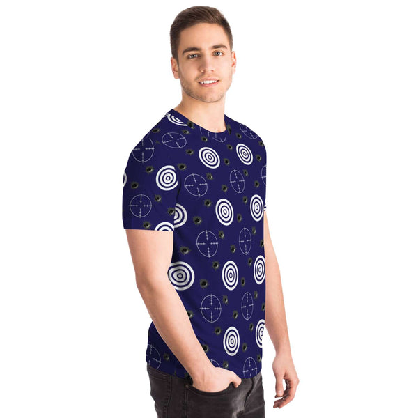65 MCMLXV Unisex Cosplay Navy Bullseye and Crosshairs T-Shirt - 65mcmlxv