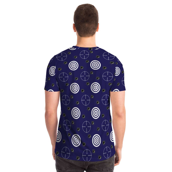 65 MCMLXV Unisex Cosplay Navy Bullseye and Crosshairs T-Shirt - 65mcmlxv