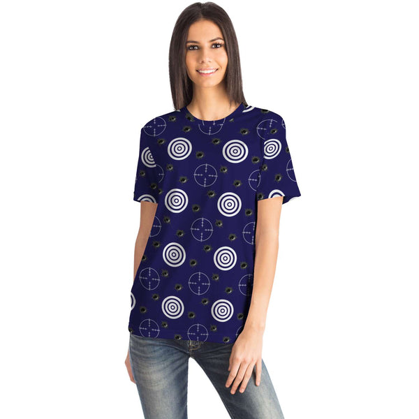 65 MCMLXV Unisex Cosplay Navy Bullseye and Crosshairs T-Shirt - 65mcmlxv