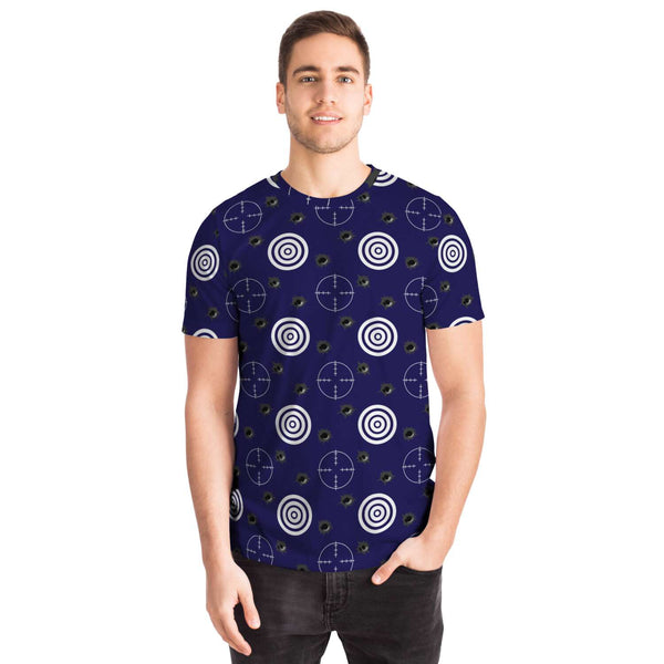 65 MCMLXV Unisex Cosplay Navy Bullseye and Crosshairs T-Shirt - 65mcmlxv