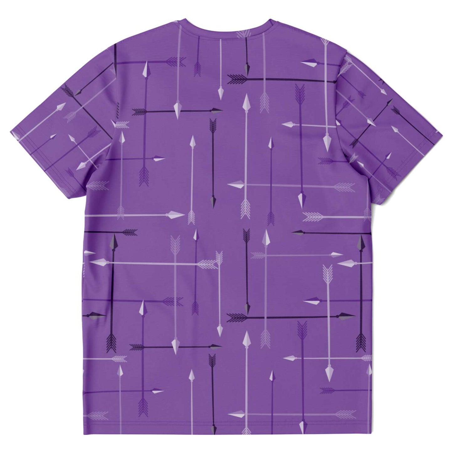 65 MCMLXV Unisex Cosplay Purple Arrows Plaid Print Hawkeye Inspired T-Shirt - 65mcmlxv