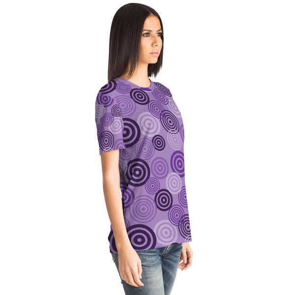 65 MCMLXV Unisex Cosplay Purple Target Practice Hawkeye Inspired Print T-Shirt - 65mcmlxv