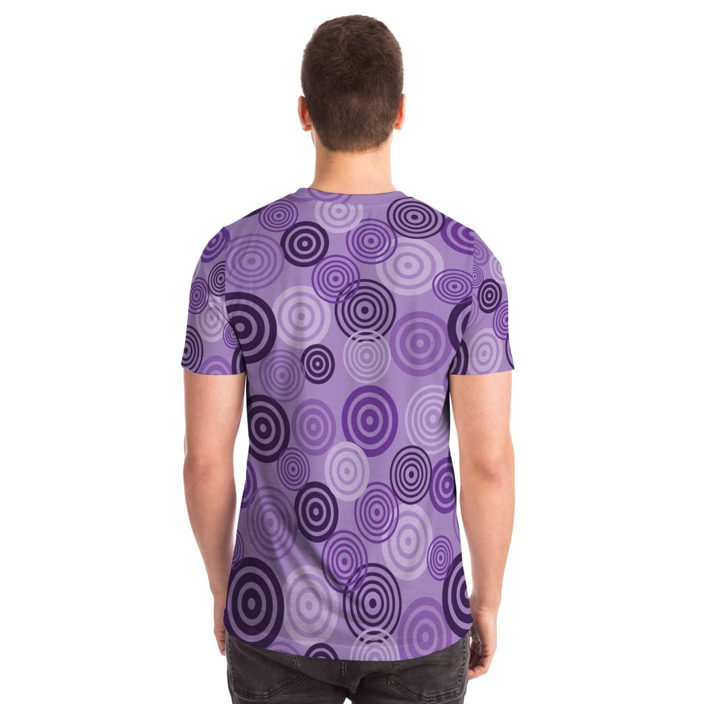 65 MCMLXV Unisex Cosplay Purple Target Practice Hawkeye Inspired Print T-Shirt - 65mcmlxv