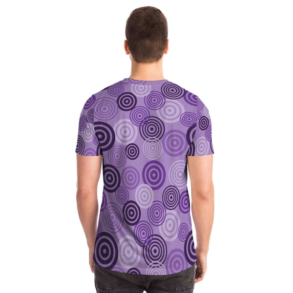 65 MCMLXV Unisex Cosplay Purple Target Practice Hawkeye Inspired Print T-Shirt - 65mcmlxv