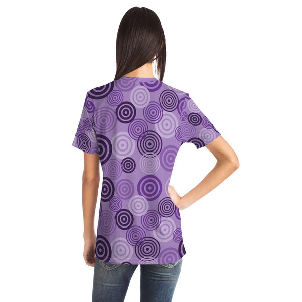 65 MCMLXV Unisex Cosplay Purple Target Practice Hawkeye Inspired Print T-Shirt - 65mcmlxv