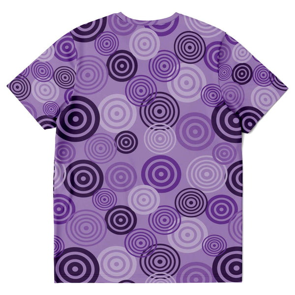 65 MCMLXV Unisex Cosplay Purple Target Practice Hawkeye Inspired Print T-Shirt - 65mcmlxv