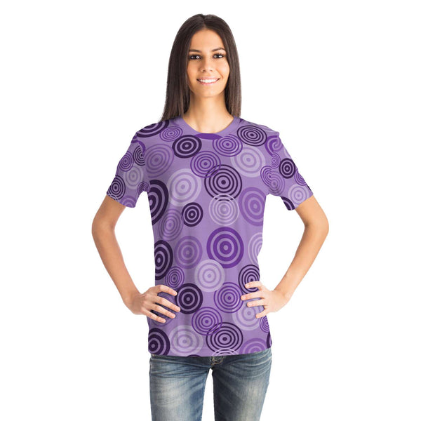 65 MCMLXV Unisex Cosplay Purple Target Practice Hawkeye Inspired Print T-Shirt - 65mcmlxv