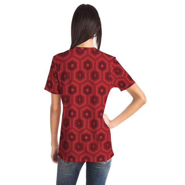 65 MCMLXV Unisex Cosplay Scarlet Hexagon Pattern T-Shirt - 65mcmlxv