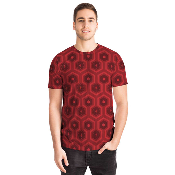 65 MCMLXV Unisex Cosplay Scarlet Hexagon Pattern T-Shirt - 65mcmlxv