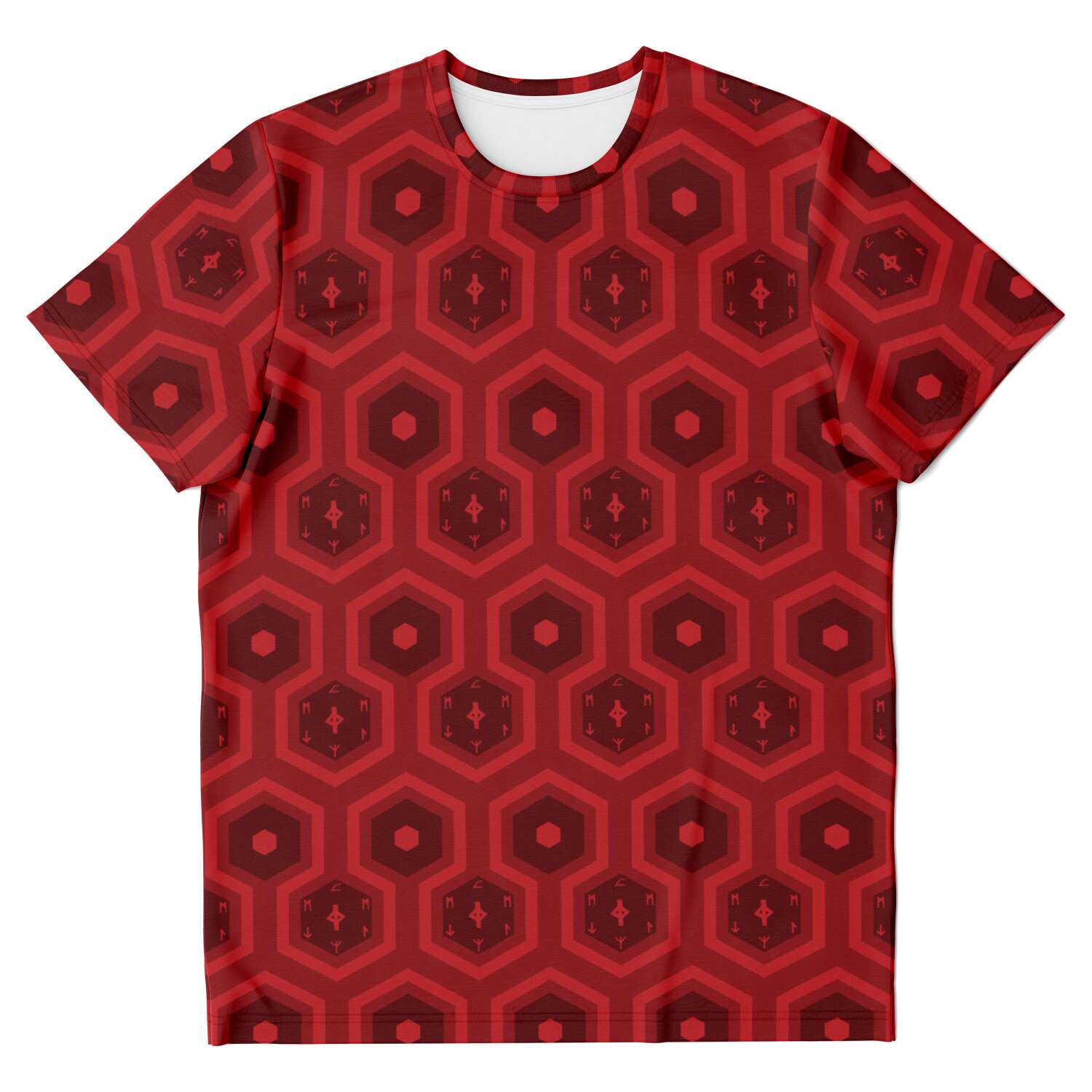 65 MCMLXV Unisex Cosplay Scarlet Hexagon Pattern T-Shirt - 65mcmlxv