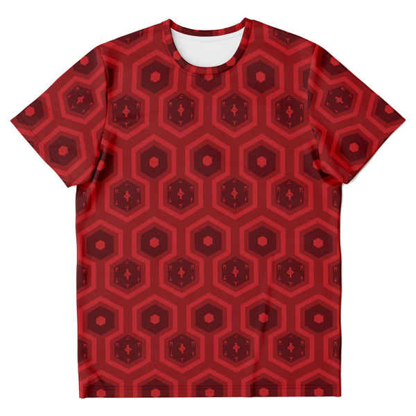 65 MCMLXV Unisex Cosplay Scarlet Hexagon Pattern T-Shirt - 65mcmlxv