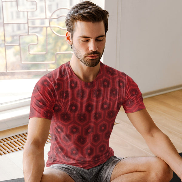 65 MCMLXV Unisex Cosplay Scarlet Hexagon Pattern T-Shirt - 65mcmlxv