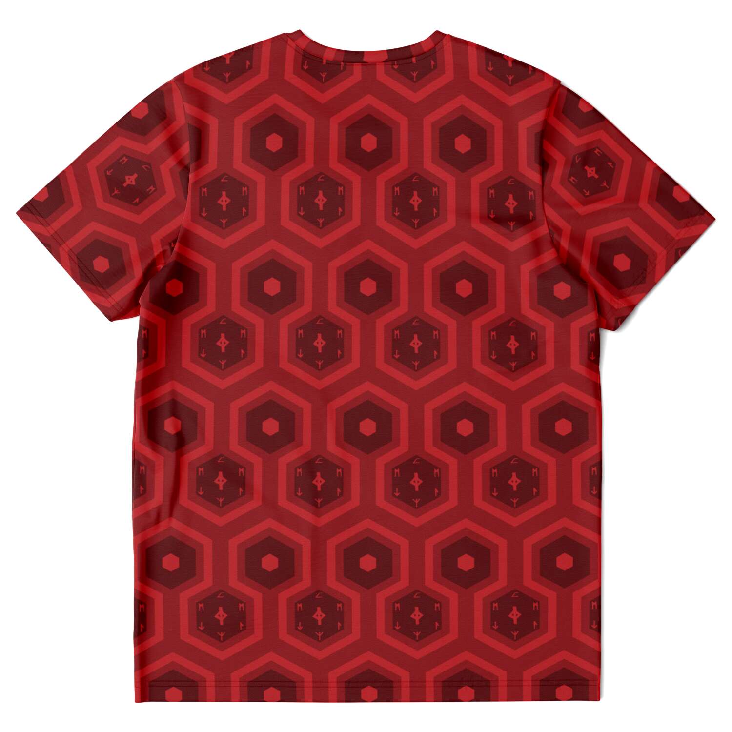 65 MCMLXV Unisex Cosplay Scarlet Hexagon Pattern T-Shirt - 65mcmlxv