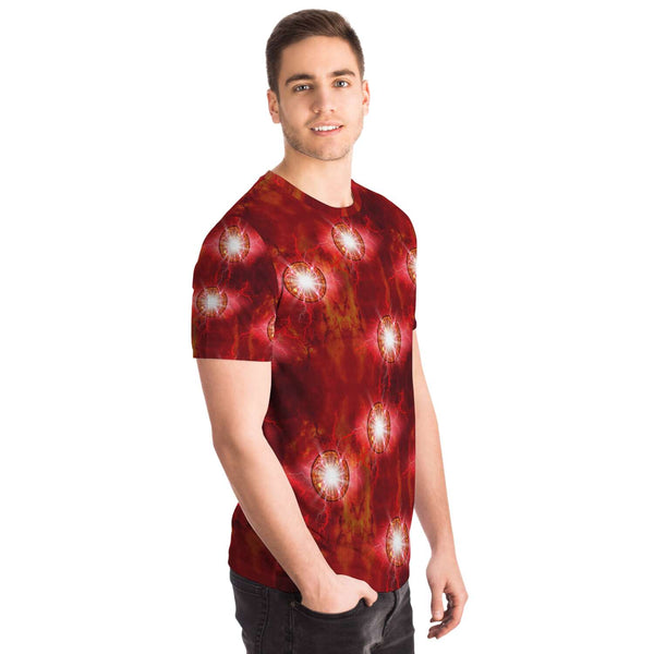 65 MCMLXV Unisex Cosplay Scarlet Red Chaos Magic Energy Spheres Print T-Shirt - 65mcmlxv