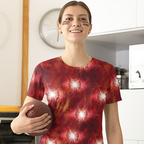 65 MCMLXV Unisex Cosplay Scarlet Red Chaos Magic Energy Spheres Print T-Shirt - 65mcmlxv