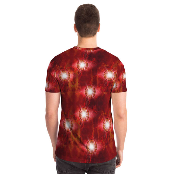 65 MCMLXV Unisex Cosplay Scarlet Red Chaos Magic Energy Spheres Print T-Shirt - 65mcmlxv