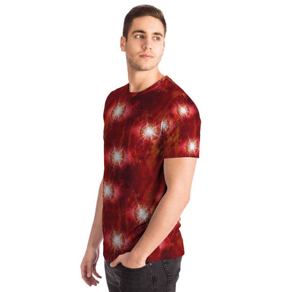 65 MCMLXV Unisex Cosplay Scarlet Red Chaos Magic Energy Spheres Print T-Shirt - 65mcmlxv