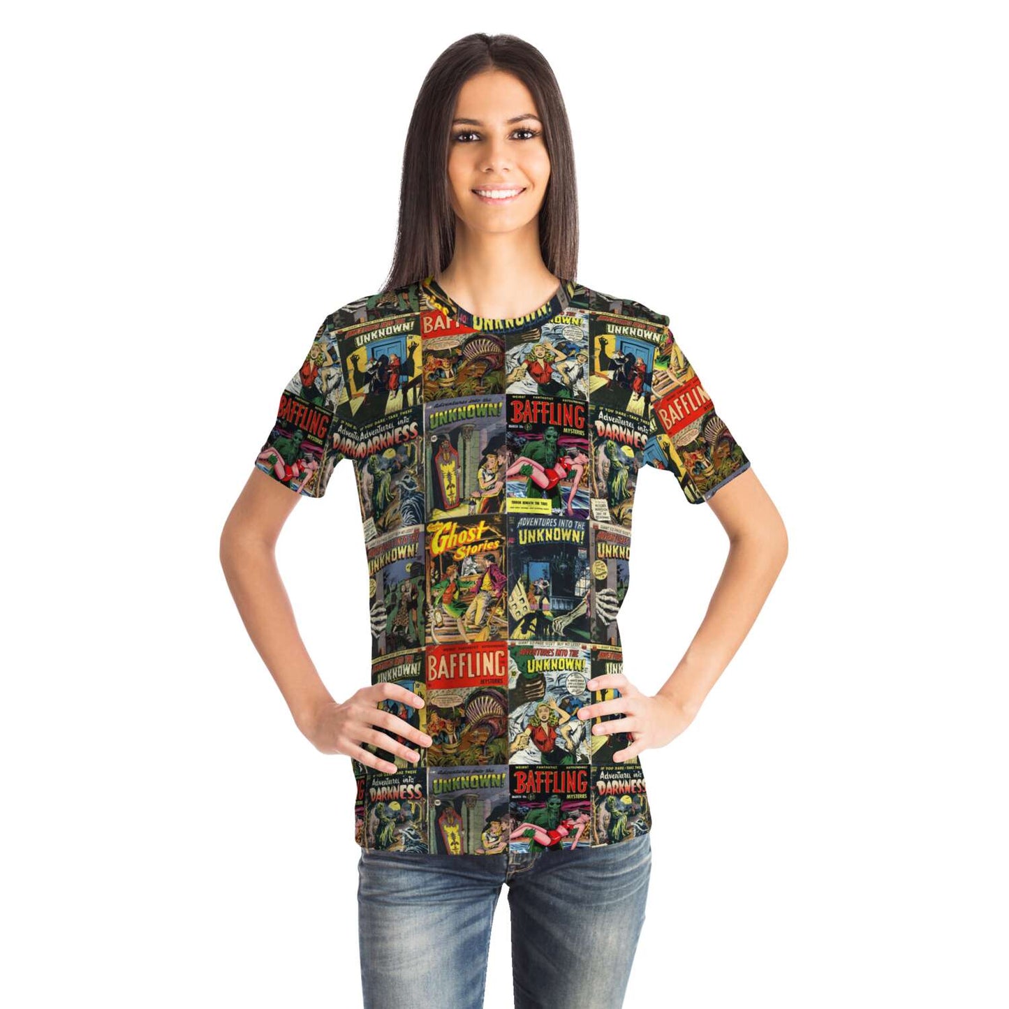 65 MCMLXV Unisex Cosplay Vintage Horror & Suspense Comics Print T-Shirt - 65mcmlxv