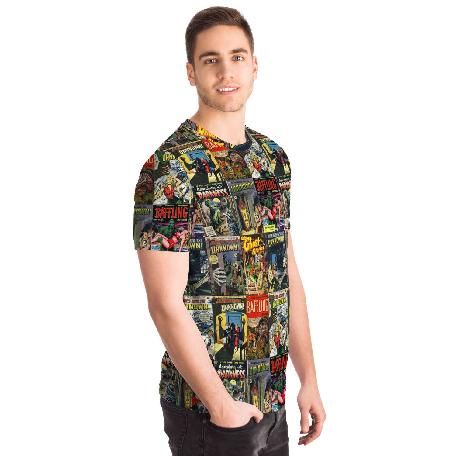 65 MCMLXV Unisex Cosplay Vintage Horror & Suspense Comics Print T-Shirt - 65mcmlxv