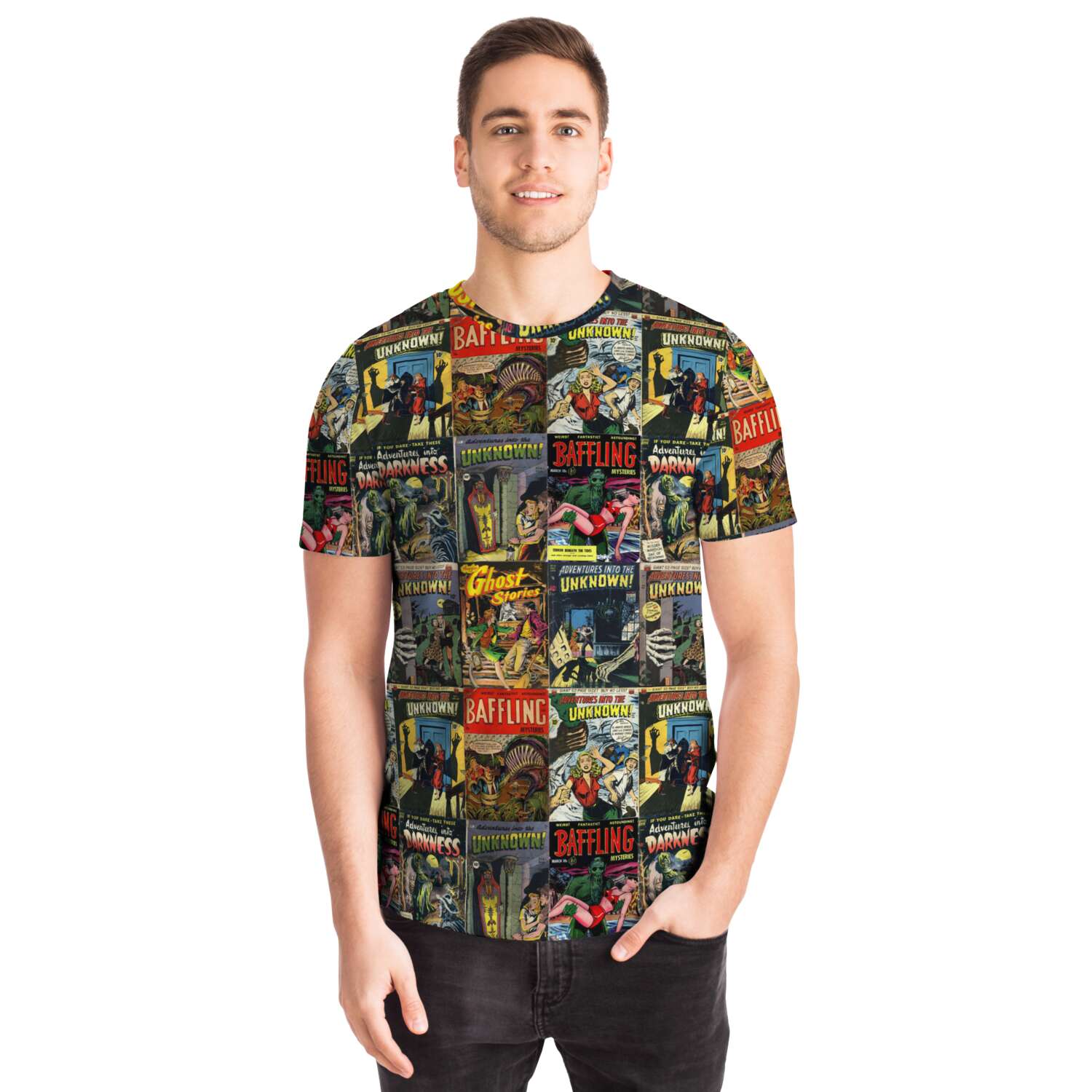 65 MCMLXV Unisex Cosplay Vintage Horror & Suspense Comics Print T-Shirt - 65mcmlxv