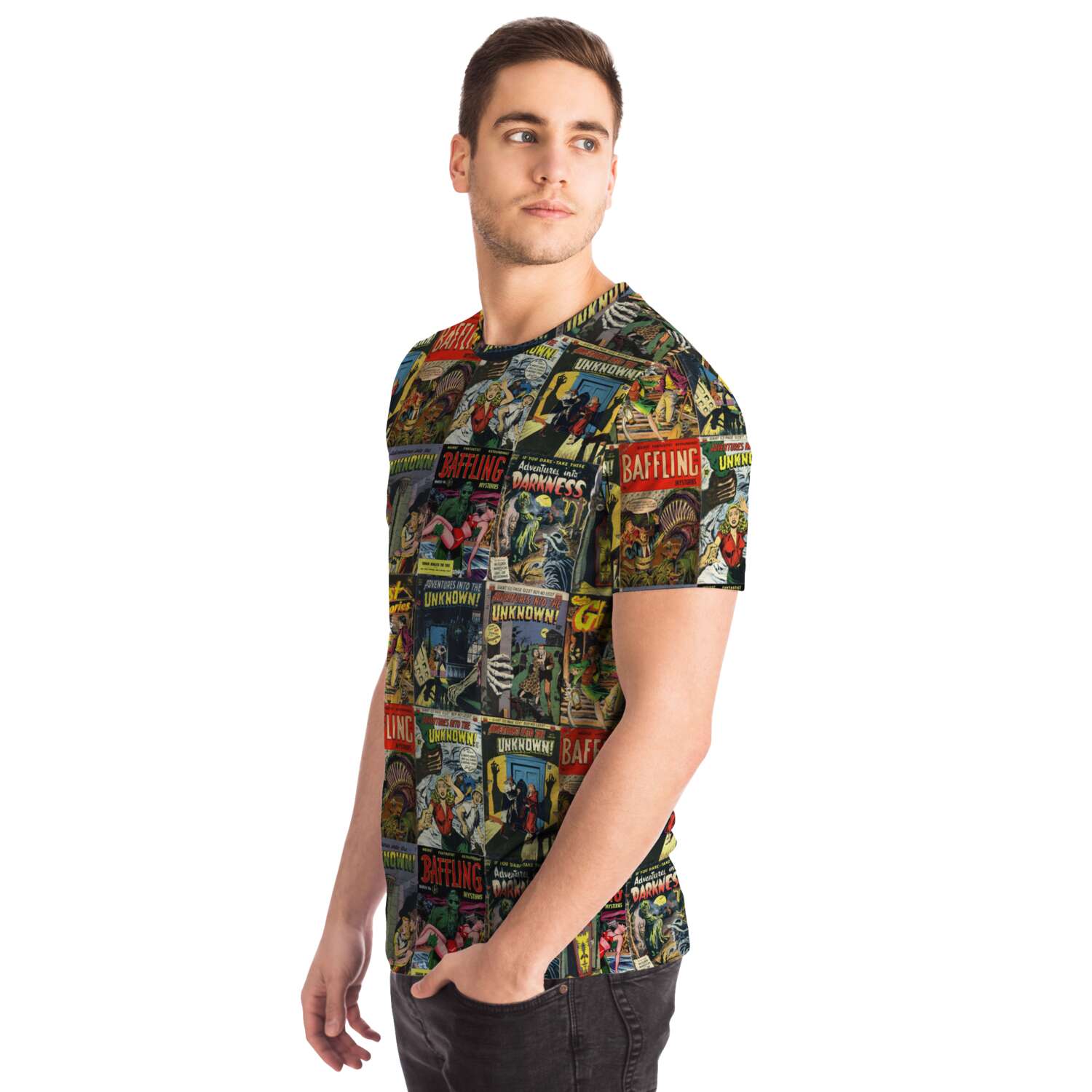 65 MCMLXV Unisex Cosplay Vintage Horror & Suspense Comics Print T-Shirt - 65mcmlxv