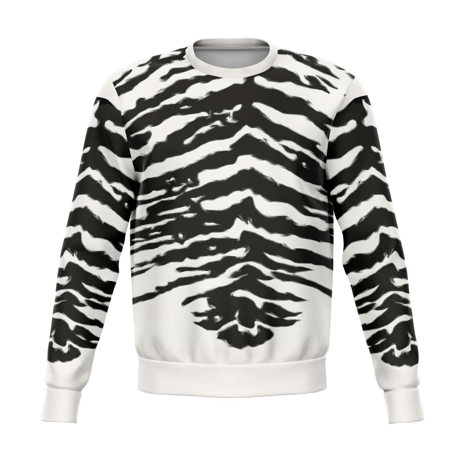 65 MCMLXV Unisex Cream Zebra Animal Print Sweatshirt - 65mcmlxv