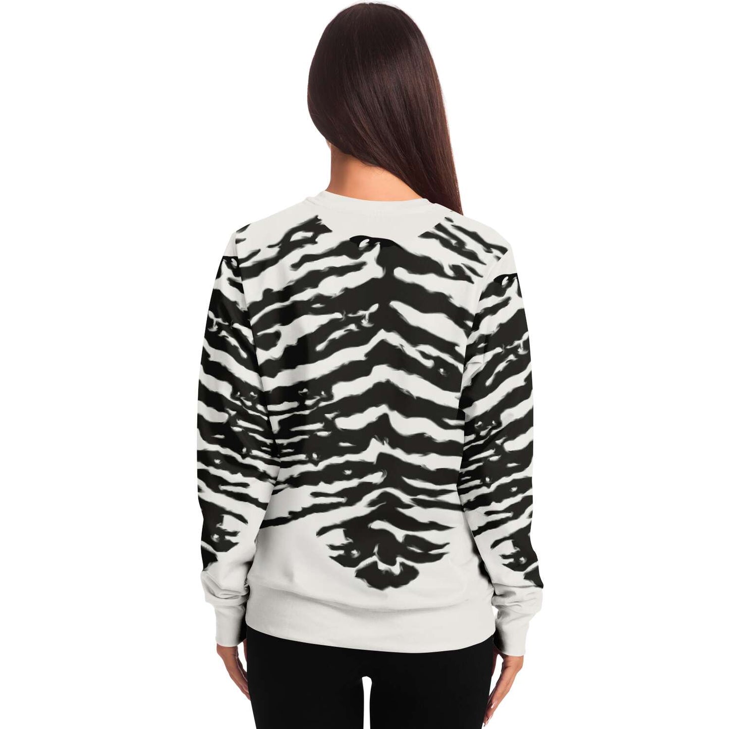 65 MCMLXV Unisex Cream Zebra Animal Print Sweatshirt - 65mcmlxv