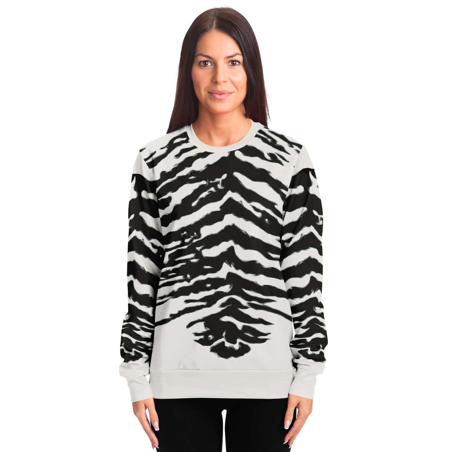 65 MCMLXV Unisex Cream Zebra Animal Print Sweatshirt - 65mcmlxv