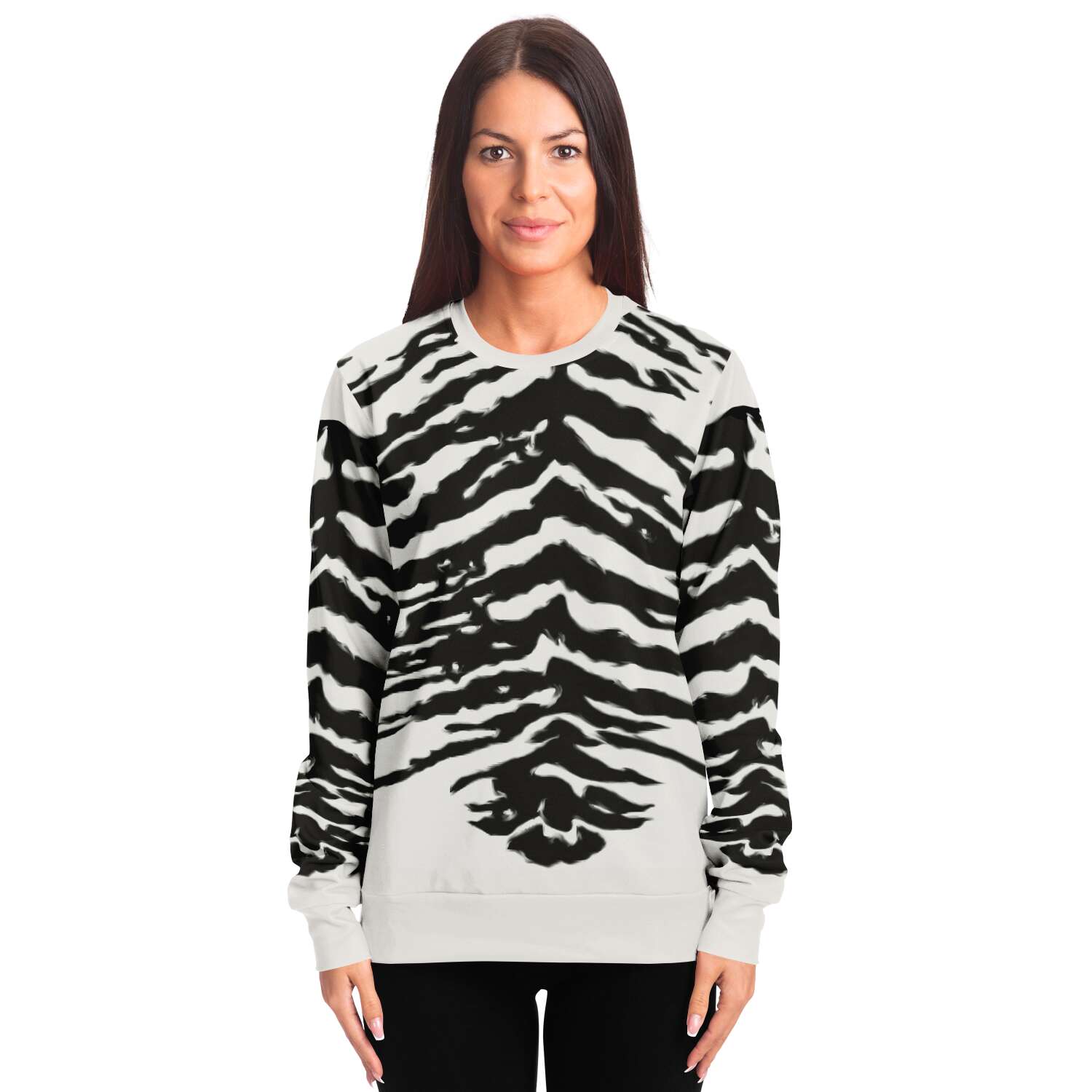 65 MCMLXV Unisex Cream Zebra Animal Print Sweatshirt - 65mcmlxv
