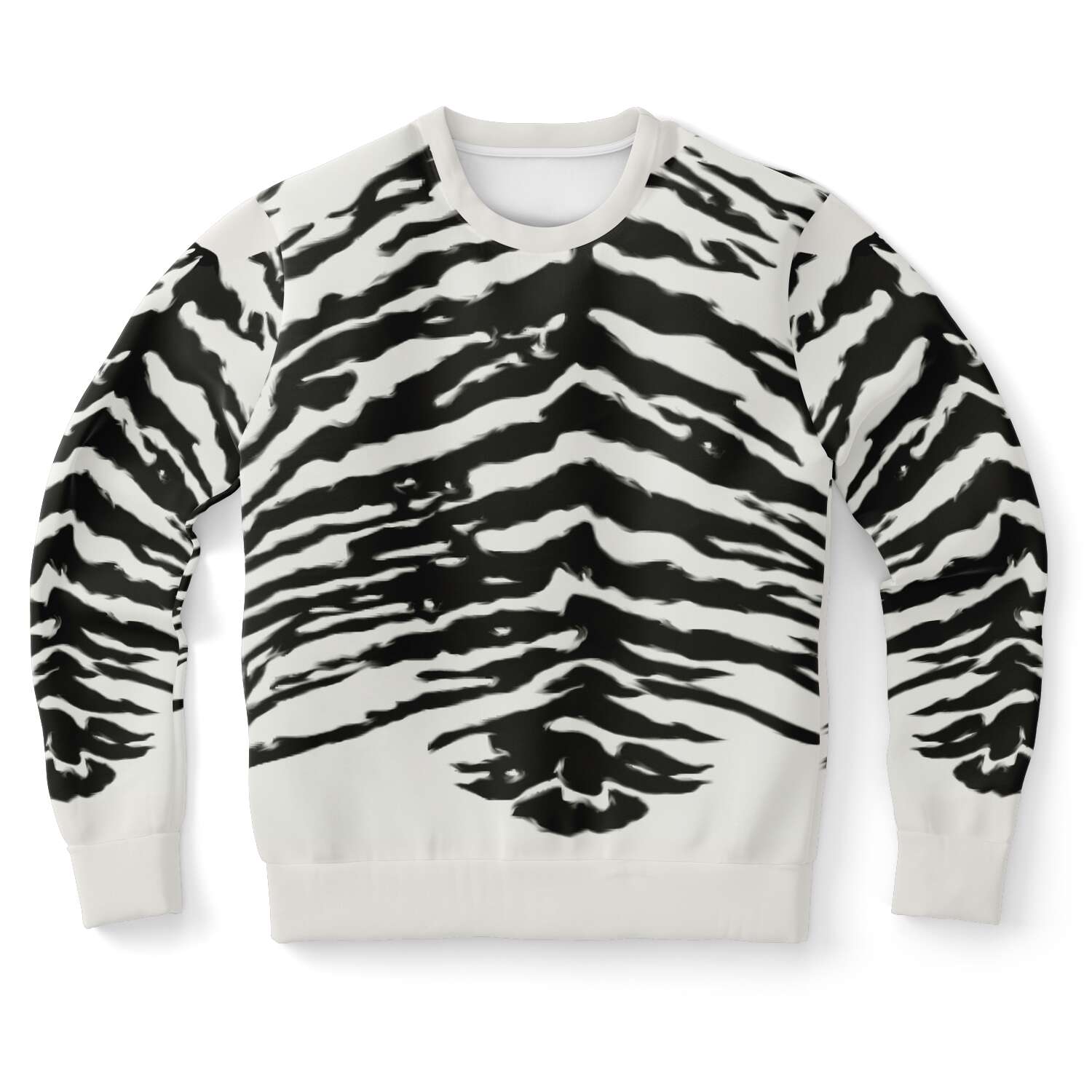 65 MCMLXV Unisex Cream Zebra Animal Print Sweatshirt - 65mcmlxv