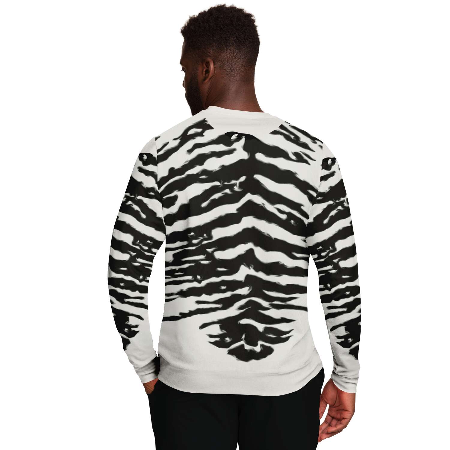 65 MCMLXV Unisex Cream Zebra Animal Print Sweatshirt - 65mcmlxv
