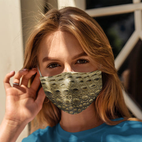 65 MCMLXV Unisex Crocodile Print Face Mask - 65mcmlxv