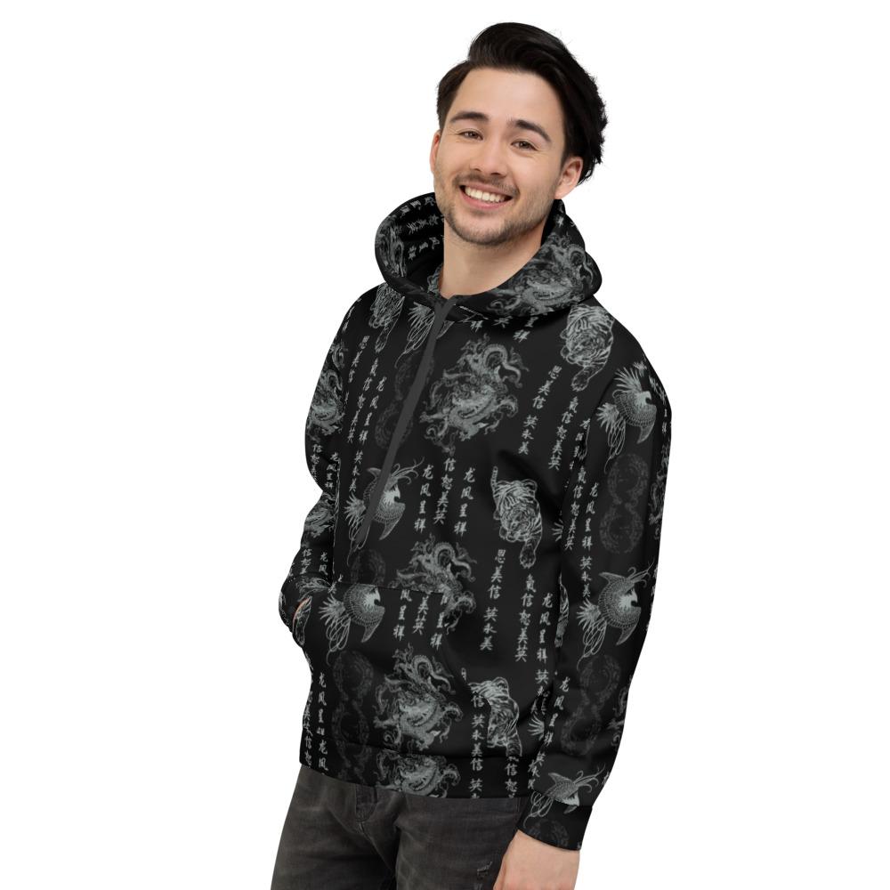 65 MCMLXV Unisex "Destroy All Icons" Tattoo Print Fleece Hoodie - 65mcmlxv