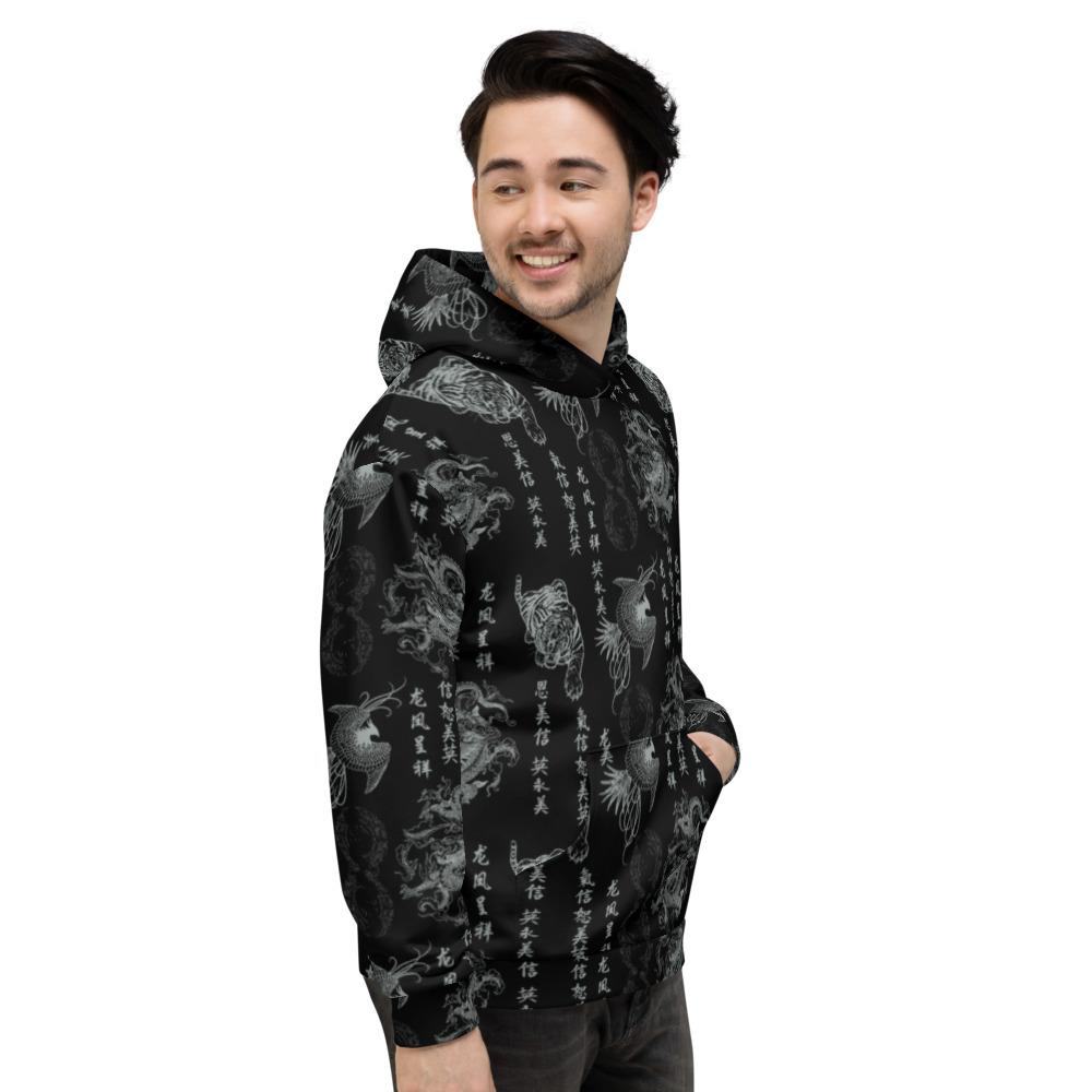 65 MCMLXV Unisex "Destroy All Icons" Tattoo Print Fleece Hoodie - 65mcmlxv