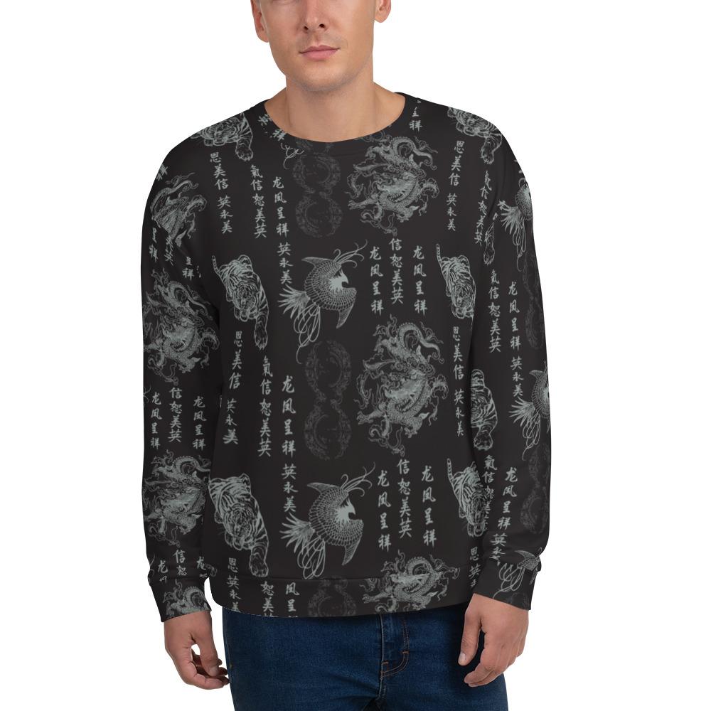 65 MCMLXV Unisex "Destroy All Icons" Tattoo Print Fleece Sweatshirt Jumper - 65mcmlxv