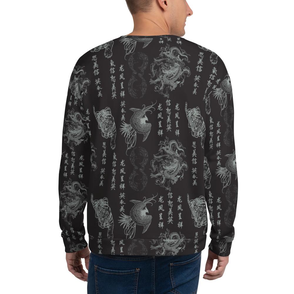 65 MCMLXV Unisex "Destroy All Icons" Tattoo Print Fleece Sweatshirt Jumper - 65mcmlxv